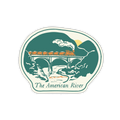 The American River • Vintage Style Sticker