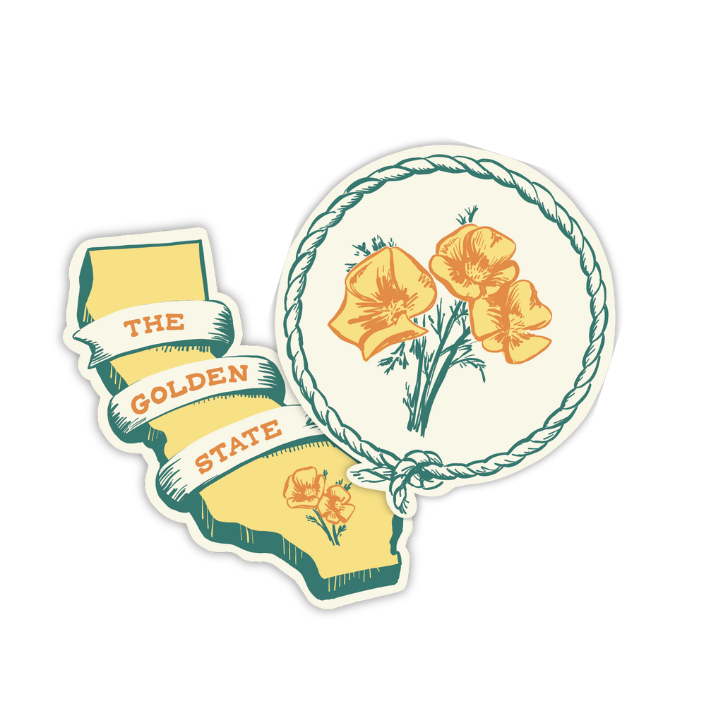 California Poppies Pack • Vintage Style Stickers