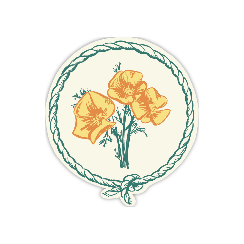 California Poppies Pack • Vintage Style Stickers