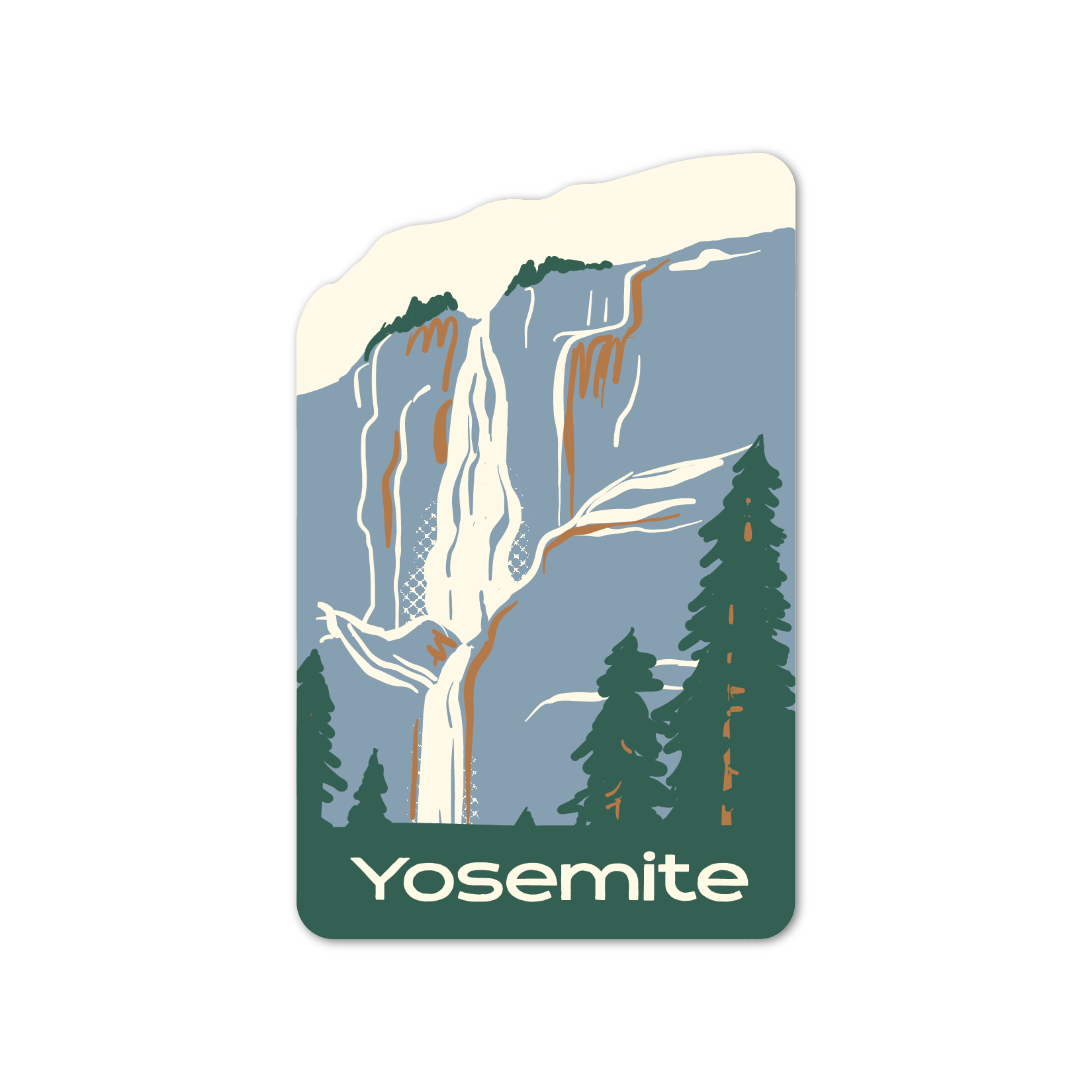 Yosemite Falls • Vintage Style Sticker
