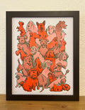 Dog Pile • Riso Print • 8x10